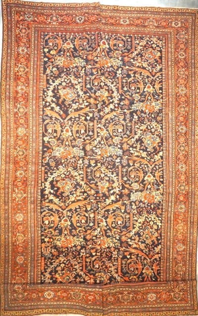 Oversized Antique Hand Knotted Traditional Design Rug