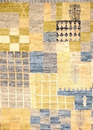 Decorative Hand Knotted Small Square Rug